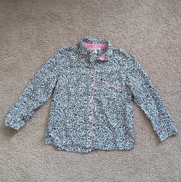 Victoria's Secret Black White Pink Trim Cheetah Print Button Down Sleep Shirt S - Picture 3 of 8